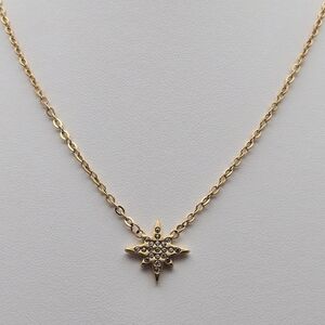 ✨2/$10✨ Celestial Starburst Necklace 16'' Adjustable Gold Tone Sparkly